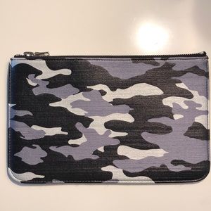 Metallic Camo zip pouch